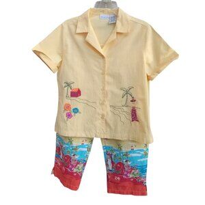 White Stag tropical pant set sz M